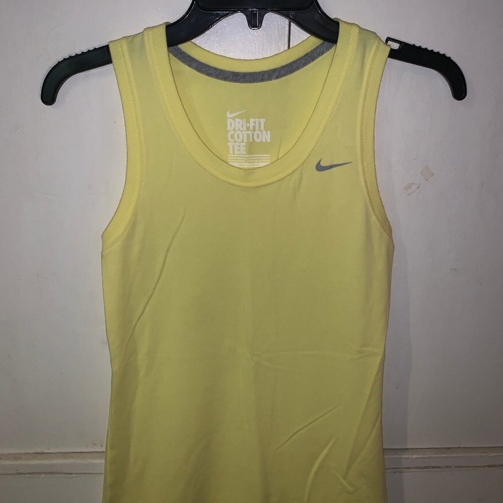 Nike Womens Pale Yellow Tank Top